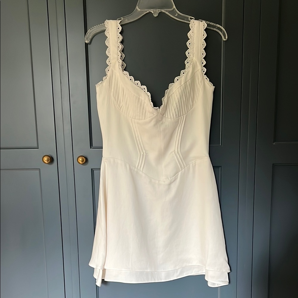 House of CB White Lace Trim Chemise